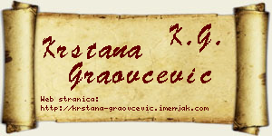 Krstana Graovčević vizit kartica